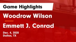 Woodrow Wilson  vs Emmett J. Conrad  Game Highlights - Dec. 4, 2020