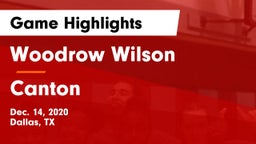 Woodrow Wilson  vs Canton  Game Highlights - Dec. 14, 2020