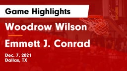Woodrow Wilson  vs Emmett J. Conrad  Game Highlights - Dec. 7, 2021