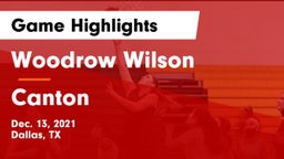Woodrow Wilson  vs Canton  Game Highlights - Dec. 13, 2021