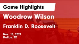 Woodrow Wilson  vs Franklin D. Roosevelt  Game Highlights - Nov. 16, 2021