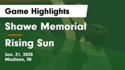Shawe Memorial  vs Rising Sun  Game Highlights - Jan. 31, 2020
