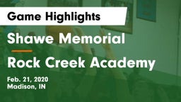 Shawe Memorial  vs Rock Creek Academy  Game Highlights - Feb. 21, 2020