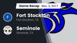 Recap: Fort Stockton  vs. Seminole  2017