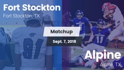 Matchup: Fort Stockton High vs. Alpine  2018