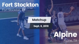 Matchup: Fort Stockton High vs. Alpine  2019