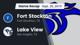 Recap: Fort Stockton  vs. Lake View  2019