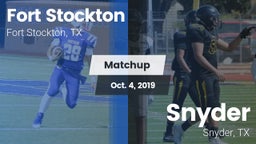 Matchup: Fort Stockton High vs. Snyder  2019