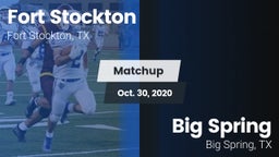 Matchup: Fort Stockton High vs. Big Spring  2020