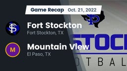 Recap: Fort Stockton  vs. Mountain View  2022