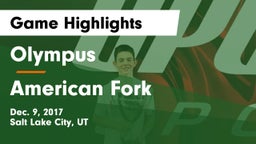 Olympus  vs American Fork  Game Highlights - Dec. 9, 2017