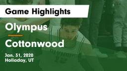 Olympus  vs Cottonwood  Game Highlights - Jan. 31, 2020