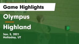 Olympus  vs Highland  Game Highlights - Jan. 5, 2021