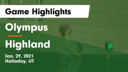 Olympus  vs Highland  Game Highlights - Jan. 29, 2021