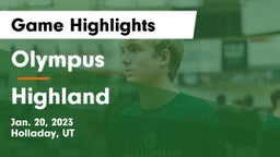 Olympus  vs Highland  Game Highlights - Jan. 20, 2023