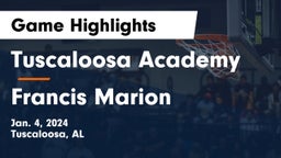 Tuscaloosa Academy vs Francis Marion Game Highlights - Jan. 4, 2024