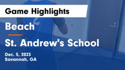 Beach  vs St. Andrew's School Game Highlights - Dec. 5, 2023