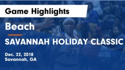 Beach  vs SAVANNAH HOLIDAY CLASSIC Game Highlights - Dec. 22, 2018
