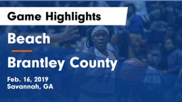 Beach  vs Brantley County  Game Highlights - Feb. 16, 2019