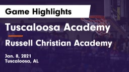 Tuscaloosa Academy  vs Russell Christian Academy Game Highlights - Jan. 8, 2021
