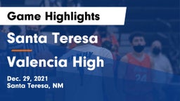 Santa Teresa  vs Valencia High Game Highlights - Dec. 29, 2021