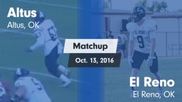 Matchup: Altus  vs. El Reno  2016