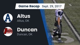 Recap: Altus  vs. Duncan  2017