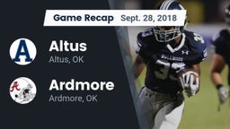 Recap: Altus  vs. Ardmore  2018