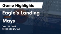 Eagle's Landing  vs Mays  Game Highlights - Jan. 31, 2023