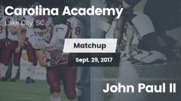 Matchup: Carolina Academy Hig vs. John Paul II 2017