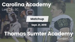 Matchup: Carolina Academy Hig vs. Thomas Sumter Academy 2018