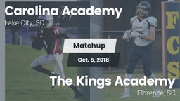 Matchup: Carolina Academy Hig vs. The Kings Academy 2018