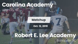 Matchup: Carolina Academy Hig vs. Robert E. Lee Academy 2018