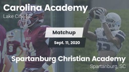 Matchup: Carolina Academy Hig vs. Spartanburg Christian Academy  2020