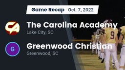 Recap: The Carolina Academy vs. Greenwood Christian  2022