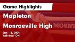 Mapleton  vs Monroeville High Game Highlights - Jan. 13, 2024