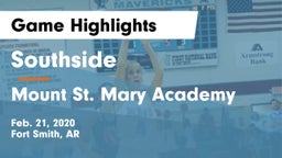 Southside  vs Mount St. Mary Academy Game Highlights - Feb. 21, 2020