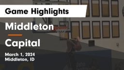 Middleton  vs Capital  Game Highlights - March 1, 2024