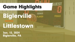 Biglerville  vs Littlestown  Game Highlights - Jan. 12, 2024