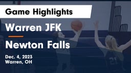 Warren JFK vs Newton Falls  Game Highlights - Dec. 4, 2023