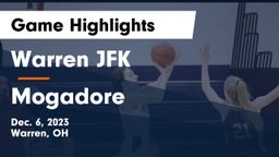 Warren JFK vs Mogadore  Game Highlights - Dec. 6, 2023