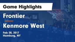 Frontier  vs Kenmore West Game Highlights - Feb 28, 2017