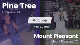 Matchup: Pine Tree High vs. Mount Pleasant  2020