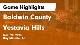 Baldwin County  vs Vestavia Hills  Game Highlights - Nov. 20, 2023