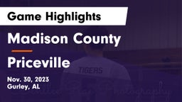 Madison County  vs Priceville  Game Highlights - Nov. 30, 2023