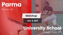 Matchup: Parma  vs. University School 2017
