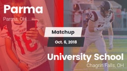Matchup: Parma  vs. University School 2018