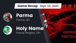 Recap: Parma  vs. Holy Name  2020