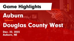 Auburn  vs Douglas County West  Game Highlights - Dec. 22, 2023