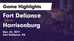 Fort Defiance  vs Harrisonburg  Game Highlights - Dec. 22, 2017